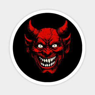 Lino Cut Devil Magnet